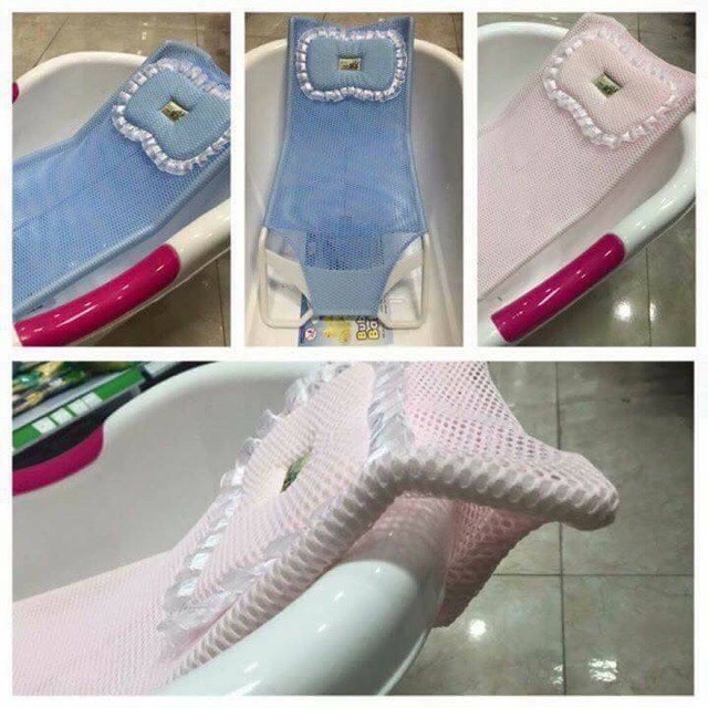 Giường Lưới Tắm Cho Bé Kèm Gối Cao Cấp - Sơ sinh - Sỉ