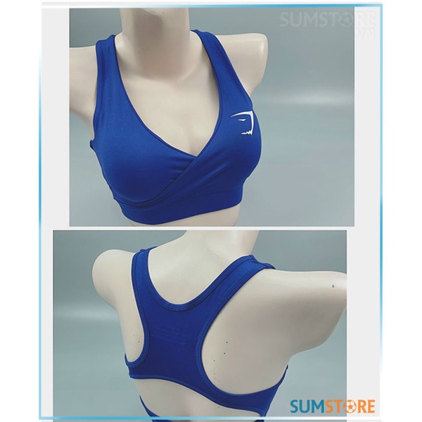 Áo Bra Tập Thể Thao Xanh Navy Đắp Chéo Siêu Xinh - Áo Thể Thao Nữ Mẫu Mới