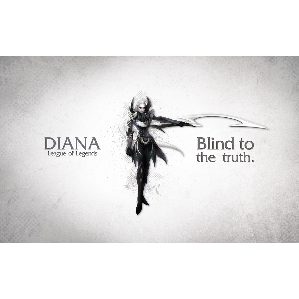 Poster A3, A4, A5 dán tường League of Legends, decal trang trí có keo DIANA - Mẫu 2, nhận in theo yêu cầu