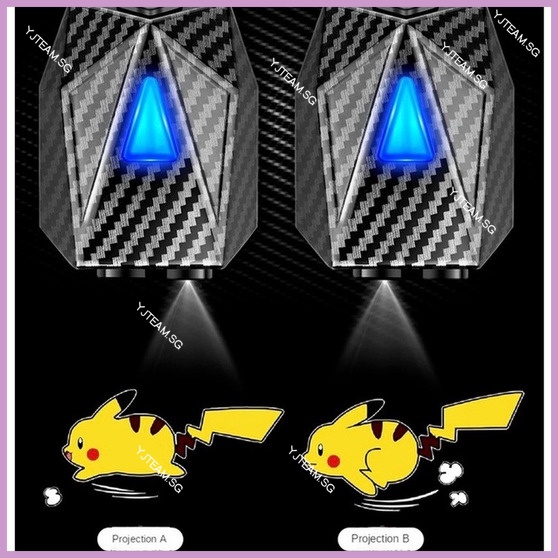 Đèn Chiếu laser Họa Tiết Hoạt Hình Pikachu Dành Cho Xe Hơi