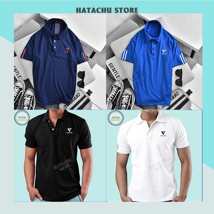 Áo Thun Cổ Bẻ, Áo Thể Thao Chất Thun Lạnh Co Giãn 4 Chiều, Thoải Mái Vận Động, Nhiều Màu | BigBuy360 - bigbuy360.vn