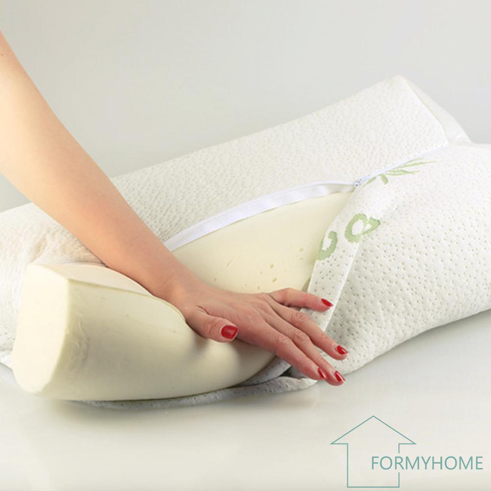 fo Comfort Orthopedic Bamboo Fiber Sleeping Pillow Memory Foam Pillows #I