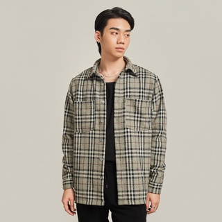 Áo sơ mi flannel nam dạ Highway Hudson Kẻ ghi