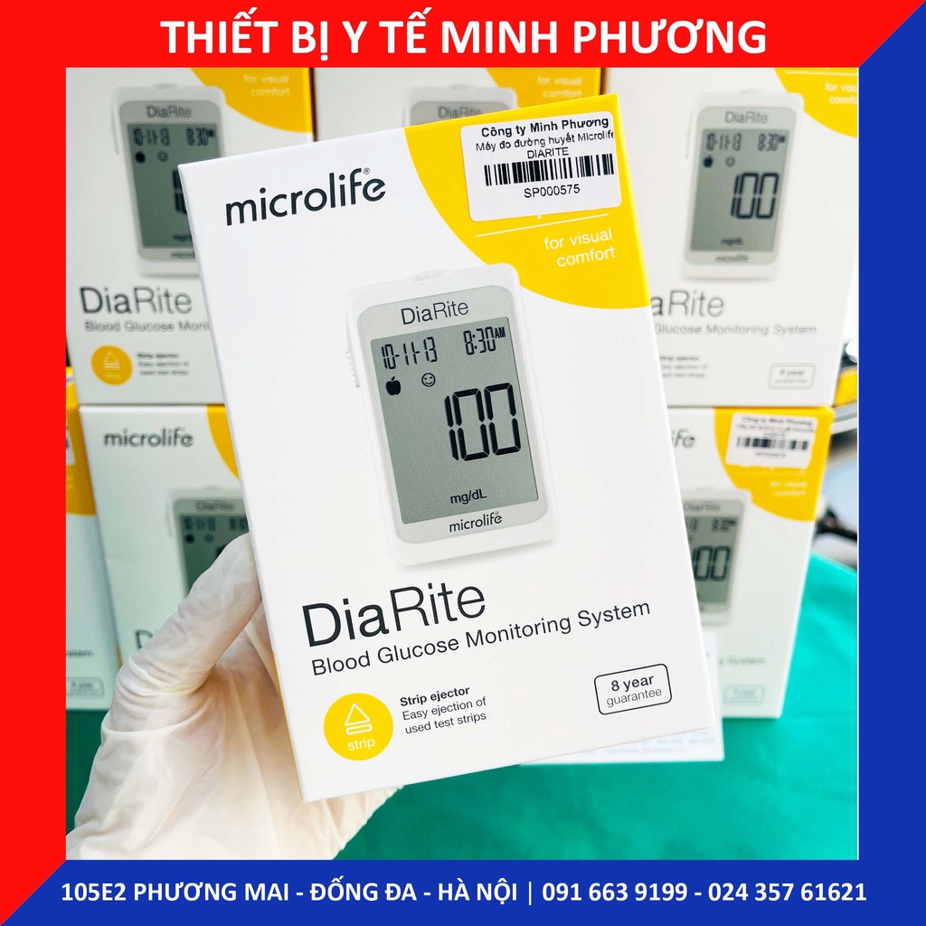 Máy đo đường huyết, que thử tiểu đường Microlife DIARITE