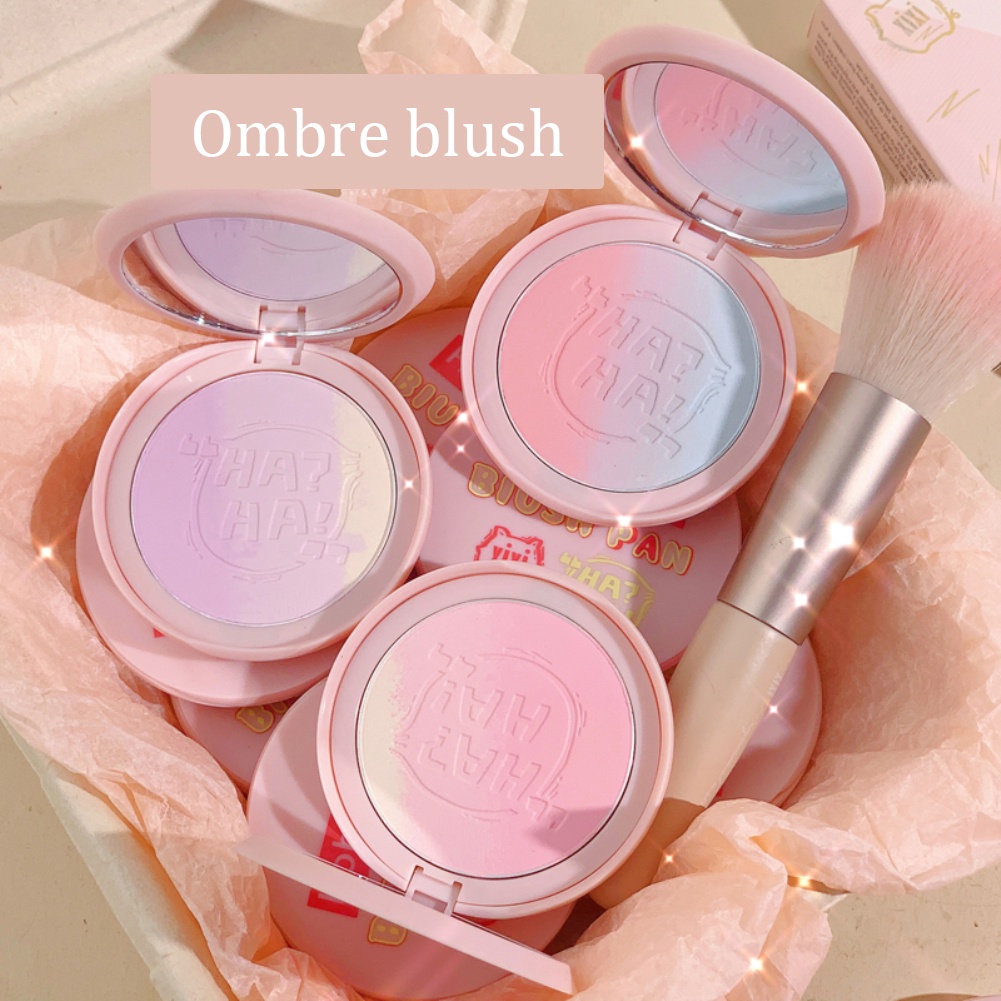 Xixi 3 Màu Gradient Blush Palette Sáng Da Phấn Má Hồng Tím Tự Nhiên Phù Hợp Với Phấn Má Hồng