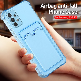  Ốp Điện Thoại Mềm Trong Suốt Chống Sốc Có Ngăn Đựng Thẻ Cho compatible for Samsung Galaxy A56 A26 A36 A16 A06 A05 A05S A54 A34 A24 A15 A25 A04 A04S A13 A33 A53 A73 A32 A52 A72 A12 M12 A03 A03S A02S A02 M02 A22 