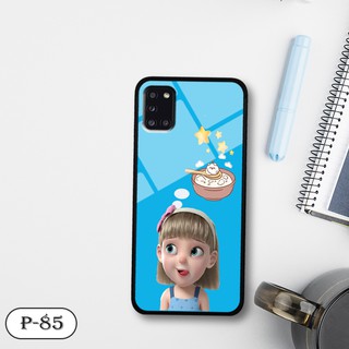 Ốp lưng kính 3D Samsung A31-cute