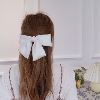 Kẹp nơ satin lụa handmade.