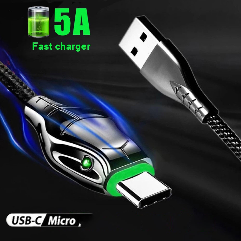 Dây Cáp Sạc Nhanh Loại C 5A Dành Cho Xiaomi Samsung