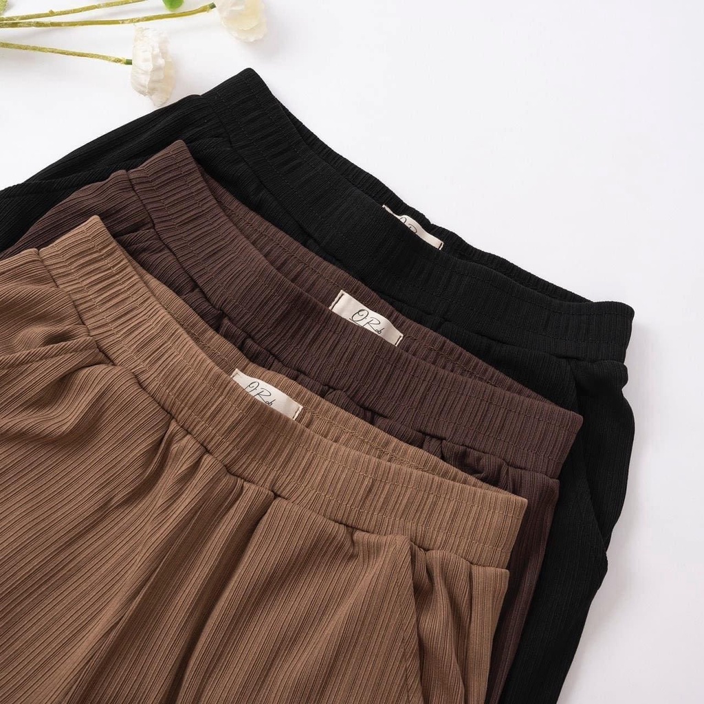 Quần Jogger Nữ Ống Rộng Chất Tăm Lạnh mềm mịn thoáng mát-XMPĐ-mã 910