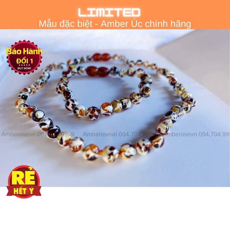 Bộ vòng (trứng cút ) cổ - tay Amber Úc cho bé 0-10 tuổi