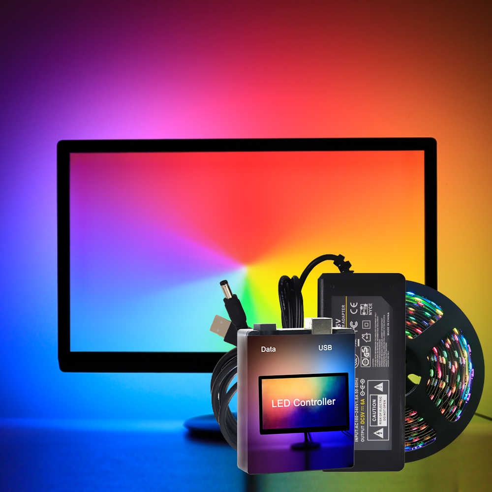 Đèn Led Ambilight USB Sáng Theo Màu Màn Hình Máy Tính (Dải đèn LED 60LED/m)