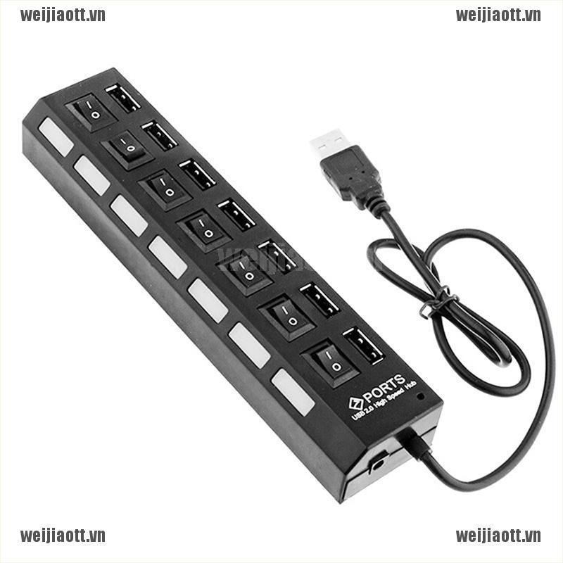 Bộ chia 7 cổng USB 2.0 dành cho máy tính/laptop/Mac Vnao