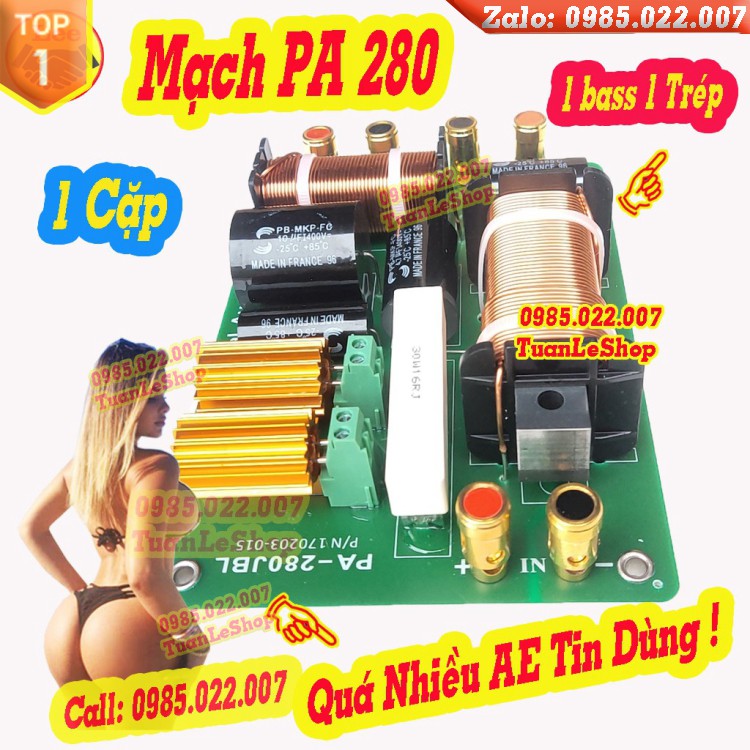 MẠCH PHÂN TẦN 2 LOA PA 280 - GIÁ 2 MẠCH LOA PA280 12.5x17cm