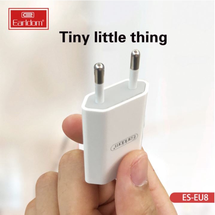 Bộ sạc nhanh Earldom ES-EU8 1 Cổng USB 5V/2A Thiết Kế Nhỏ Gọn Tiện Lợi