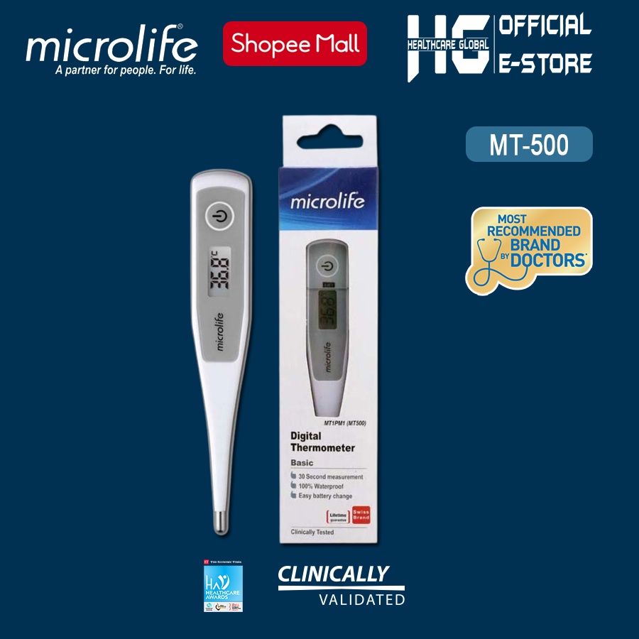 Nhiệt kế điện tử Microlife MT500 | Đo nhanh trong 30 giây, thương hiệu Thụy Sỹ - Bảo hành trọn đời