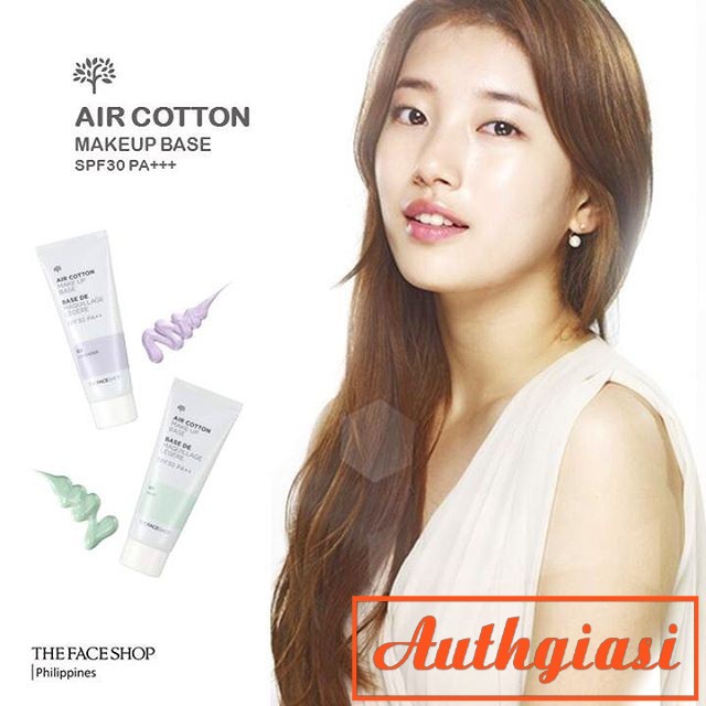 Kem lót kiềm dầu và hiệu chỉnh tông da The Face Shop Air Cotton Makeup Base SPF30 PA++ TFS 40ml | BigBuy360 - bigbuy360.vn