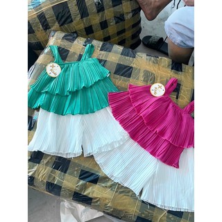 Bộ dập ly quần trăng thời trang bé gái