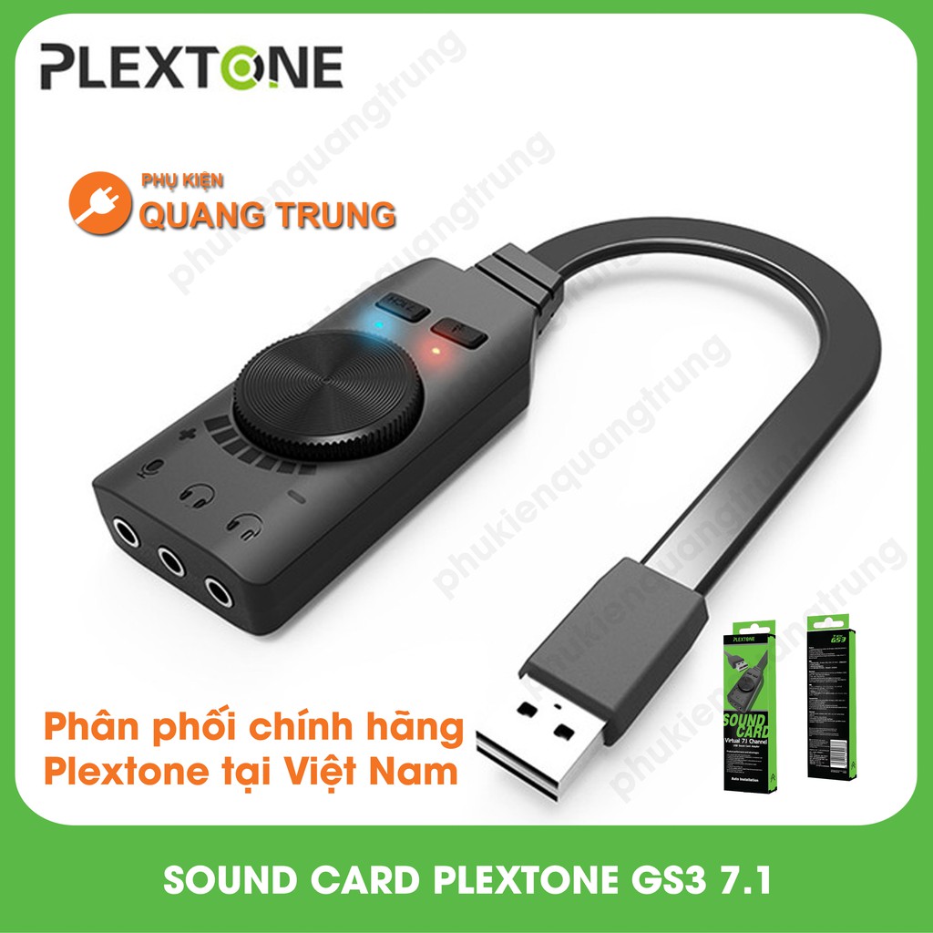 Sound card  plextone Gs3,Gs1 phiên bản mới nhất,chơi game cực phê