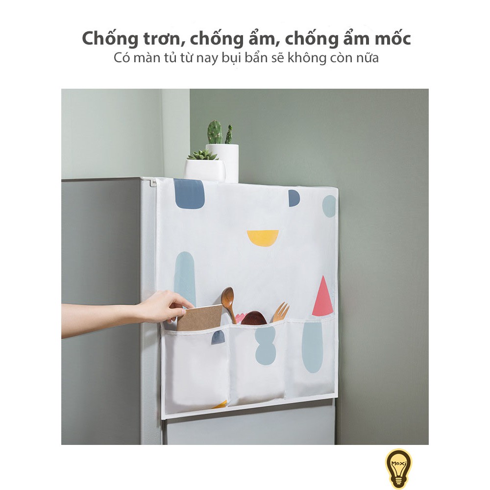 [ HÀNG SẴN ] Tấm Phủ Đầu Tủ Lạnh Bằng Nilon Chống Thấm Nước Chống Bụi Bẩn Bảo Vệ Tủ Lạnh/ Lò Nướng/ Lò Vi Sóng MOXI.