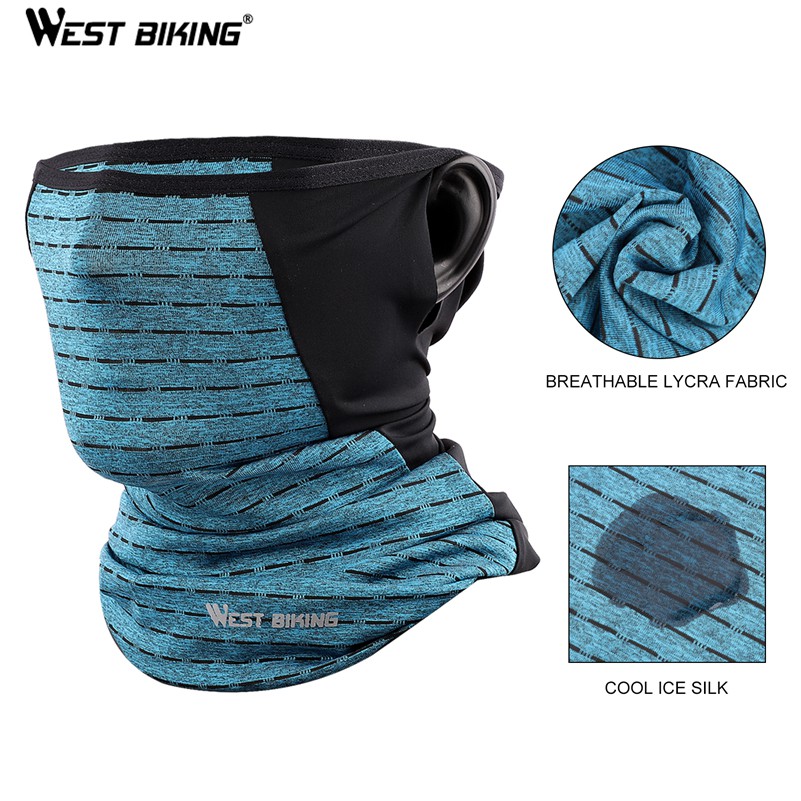 Khẩu Trang WEST BIKING Nửa Mặt Chất Liệu Lụa Băng Kháng Mồ Hồi Thời Trang Mùa Hè