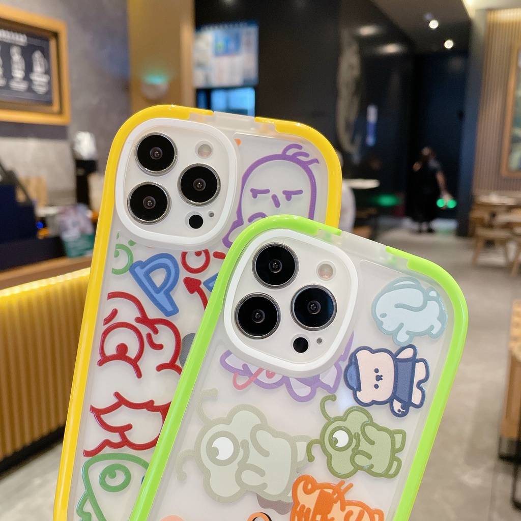 Ốp Điện Thoại Chống Sốc Hai Trong Một in Hoạt Hình Cho iPhone 7 plus X xs max xr Apple 11 pro max 12 pro max 13 pro max