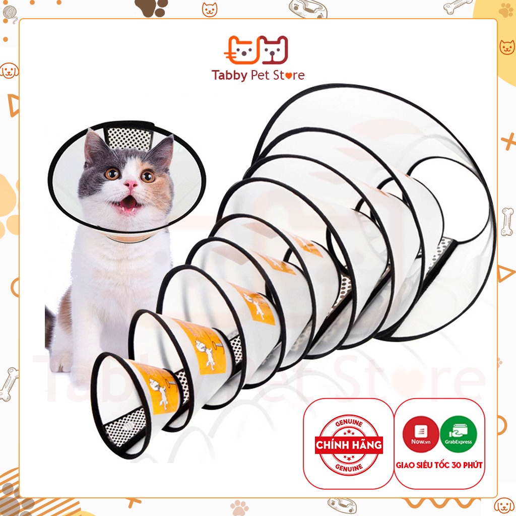 Vòng Loa chống liếm cho mèo chó thú cưng chính hãng Tabby Pet Store
