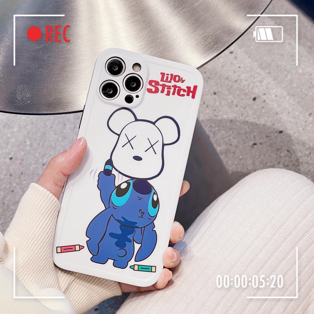 Ốp Điện Thoại Hình Gấu Stitch Sang Trọng Cho iphone 13 Pro Max i13 13pro 11ProMax i11 X XR Xs Max 7plus 8plus 12Pro 12 Pro Max