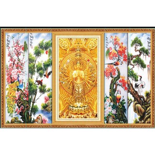 Tranh dán tường 3D ban thờ, phòng thờ 155x100cm