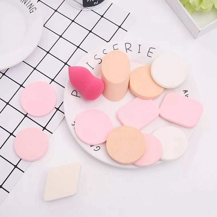 Bộ 13 bông mút trang điểm Keli siêu tiết kiệm