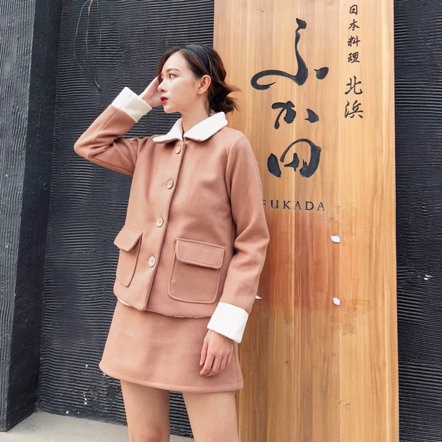 Set dạ cổ lông