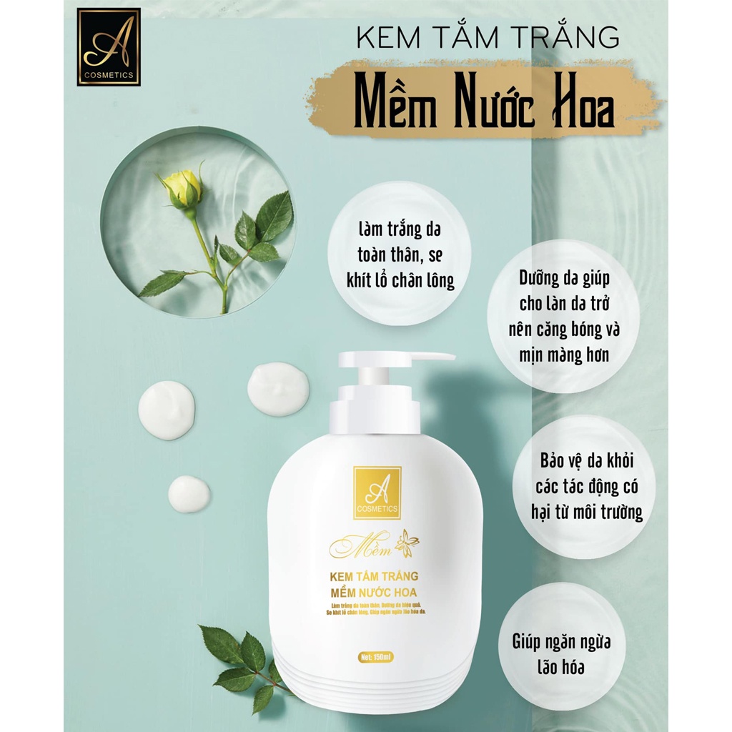 [MUA 1 TẶNG 1] Kem tắm trắng toàn thân hương nước hoa Acosmetics - Giúp làm trắng da body cấp tốc 100ml