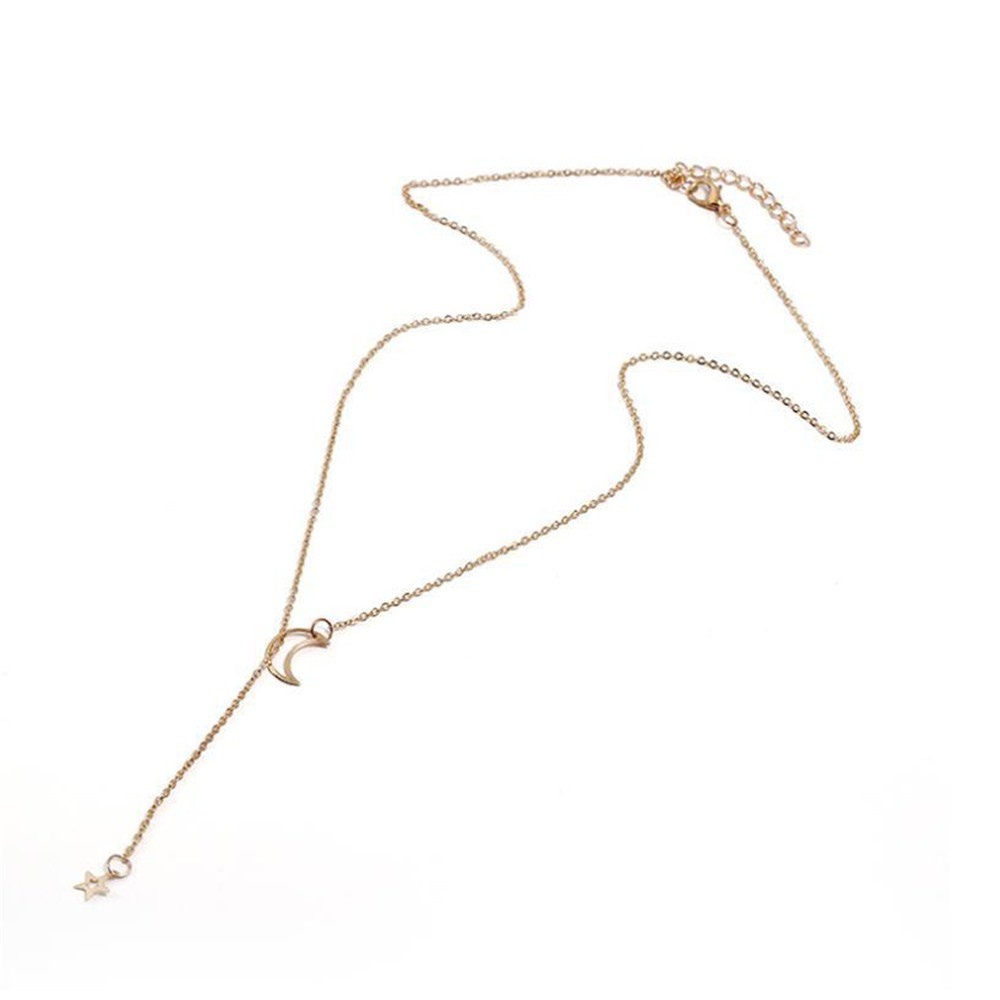 Dây chuyền nhiều lớp mặt hình học / hình trăng sao phong cách Bohemian dành cho nữ