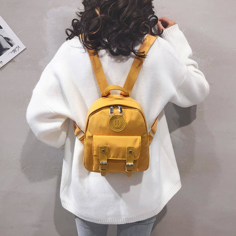 Ba Lô mini Vải canvas Phong Cách Hàn Quốc Hàng Mới 2020