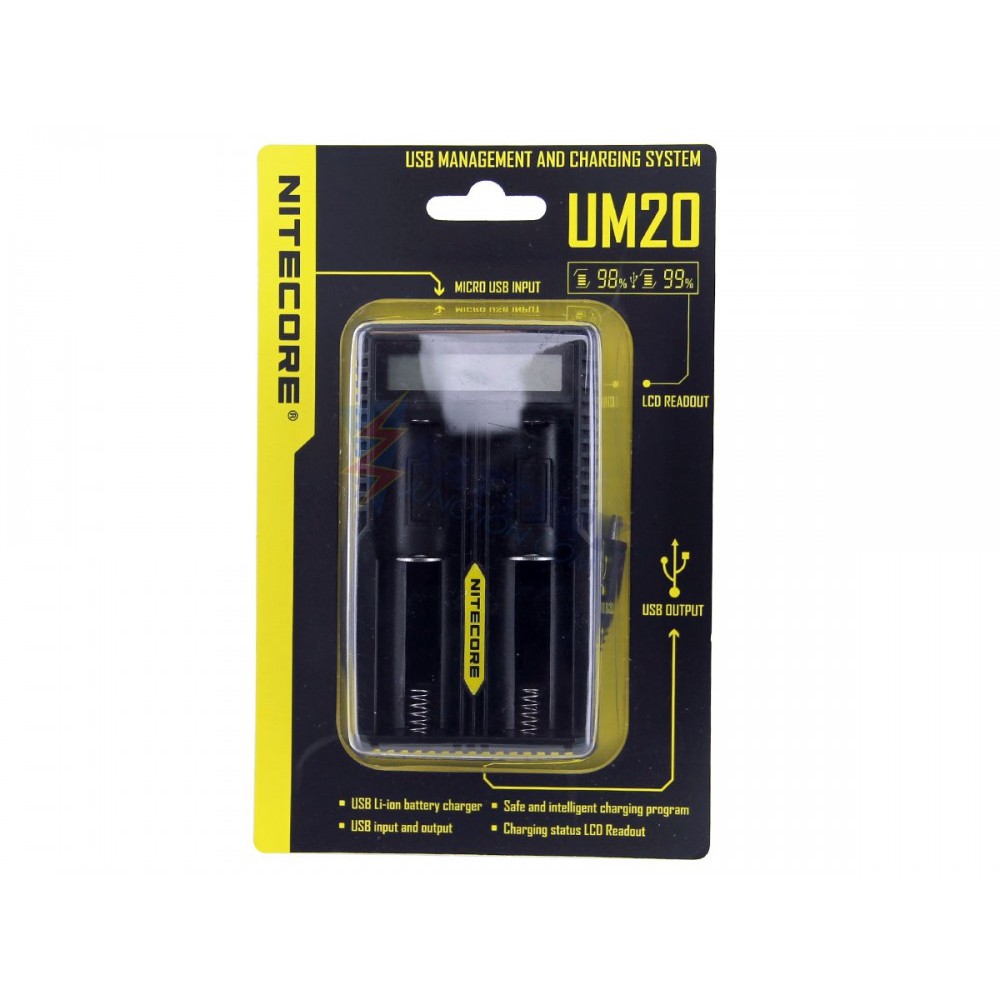 Sạc thông minh Nitecore UM20 2 Rãnh Xạc Bảo Hành 12 Tháng