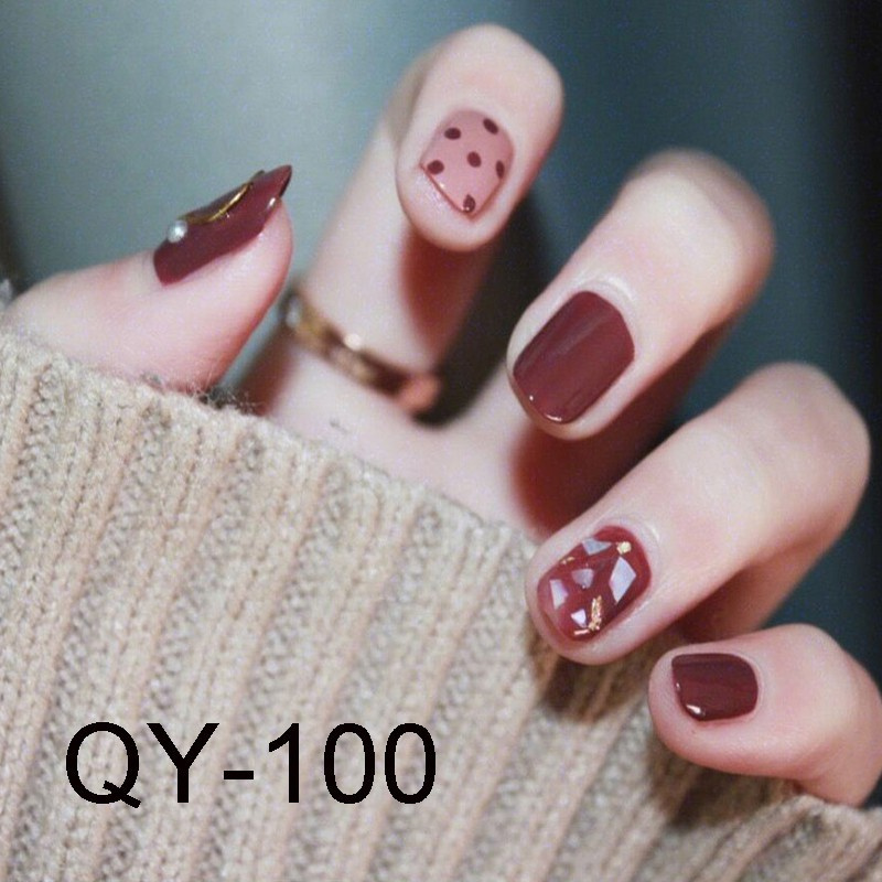 [Hàng mới về] Set 14 sticker dán móng tay họa tiết 3D xinh xắn hợp thời trang