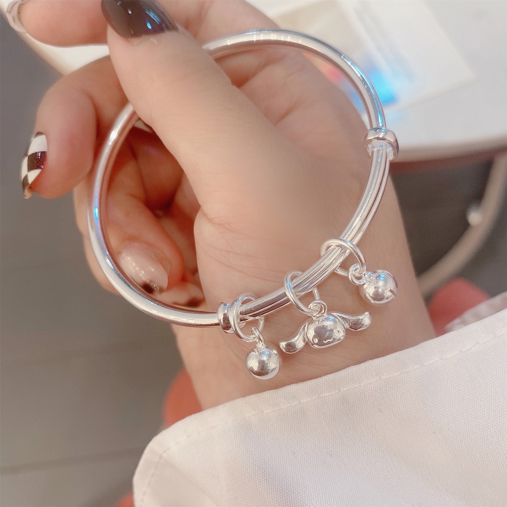 Vòng đeo tay MAYEBE LAVEND mặt đính chuông và kuromi melody kitty hoạt hình đáng yêu thể hiện tình bạn tình yêu