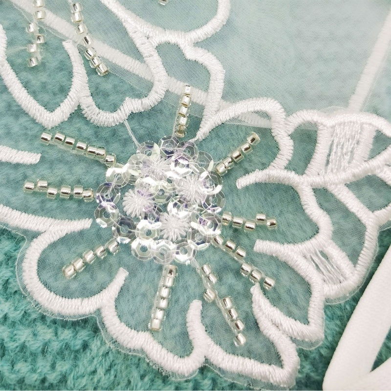 Khăn Choàng Cổ Giả Ren Thêu Hoa Xinh Xắn Thời Trang