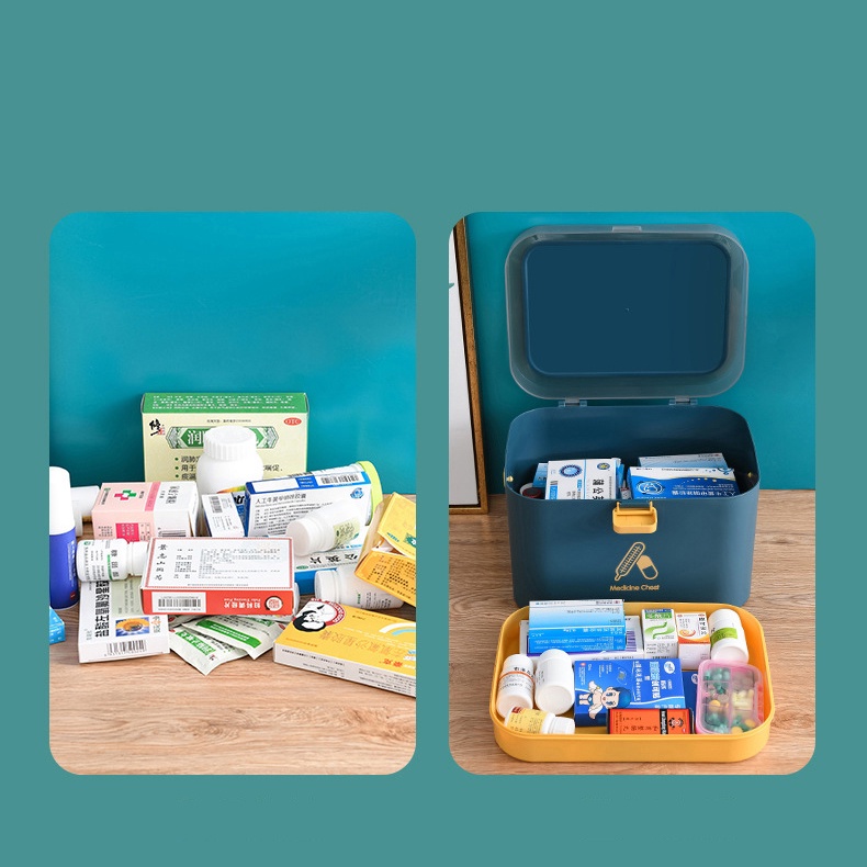 Hộp Đựng Thuốc 2 Tầng Cỡ Lớn Thiết Kế Sáng Tạo Sử Dụng Tiện Lợi