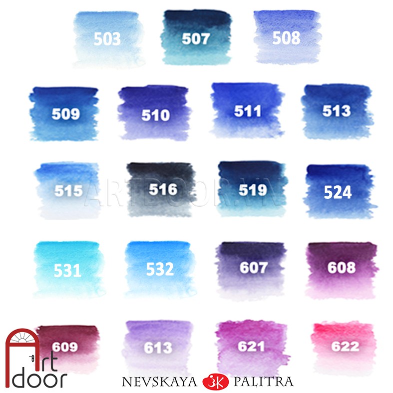 [ARTDOOR] Màu nước WHITE NIGHTS Tuýp 10ml Lẻ (từ 503~745)