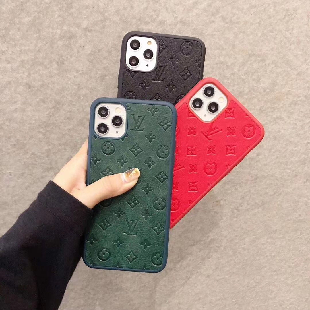 LV Leather Case IPhone12 pro Max 11 Pro Max 6 Plus 6S 7 8 Plus X XS MAX XR Fashion Luxury Leather Soft TPU silicon Cover