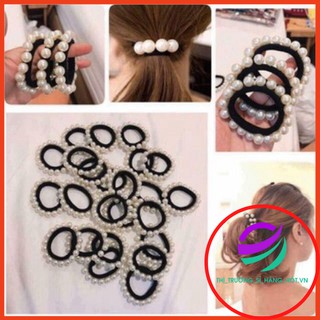 SỈ 8 dây buộc tóc 13 hạt ngọc nhựa phong cách Hàn quốc