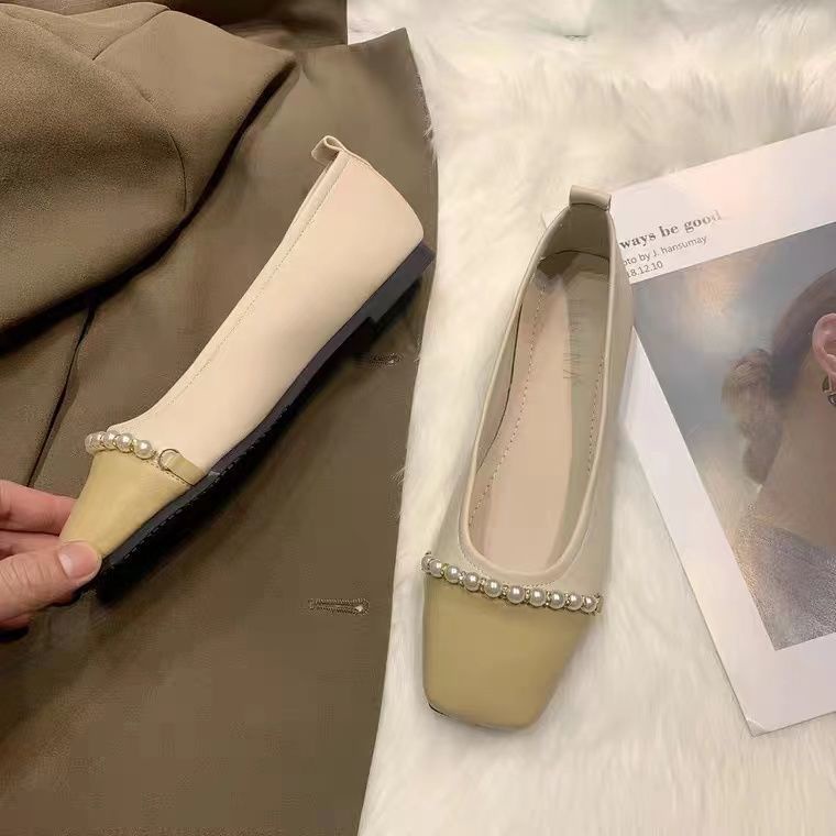 Giày Lười Đính Nơ Phong Cách Retro Hàn Quốc Cho Nữ