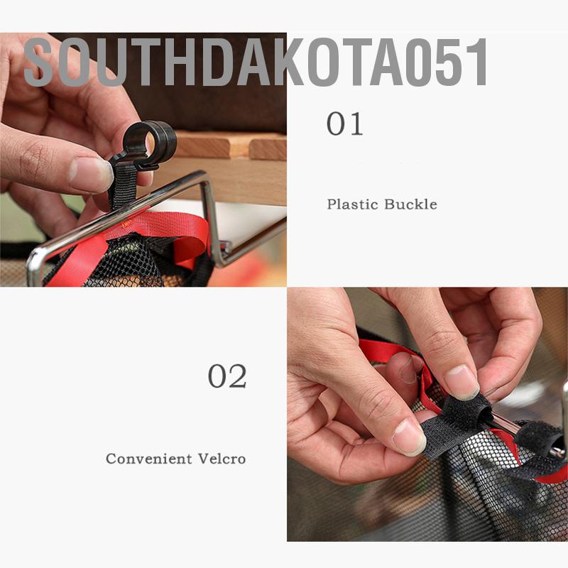 [Hàng Sẵn] Túi Lưới Đựng Đồ Cắm Trại Gấp Gọn Tiện Dụng Cho dã ngoại Ngoài Trời【Southdakota051】