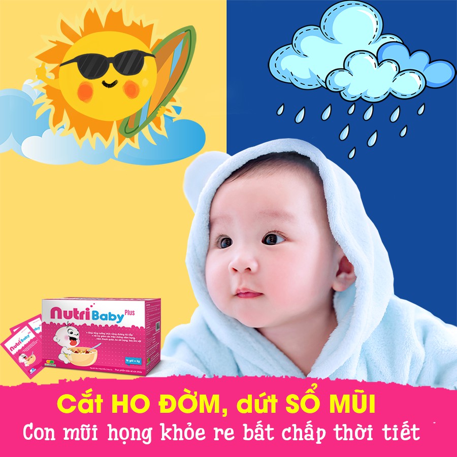 [Kèm Quà Tặng] Nutri Baby Plus - Giúp tăng cường chức năng đường hô hấp. Giảm viêm họng, thanh quản, rát họng