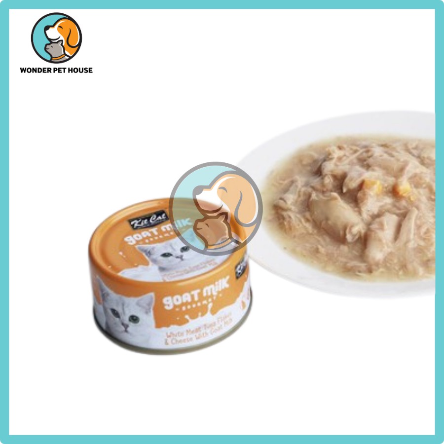 Pate mèo sữa dê KitCat sữa dê 12 mùi vị thơm ngon cho mèo lon 70g