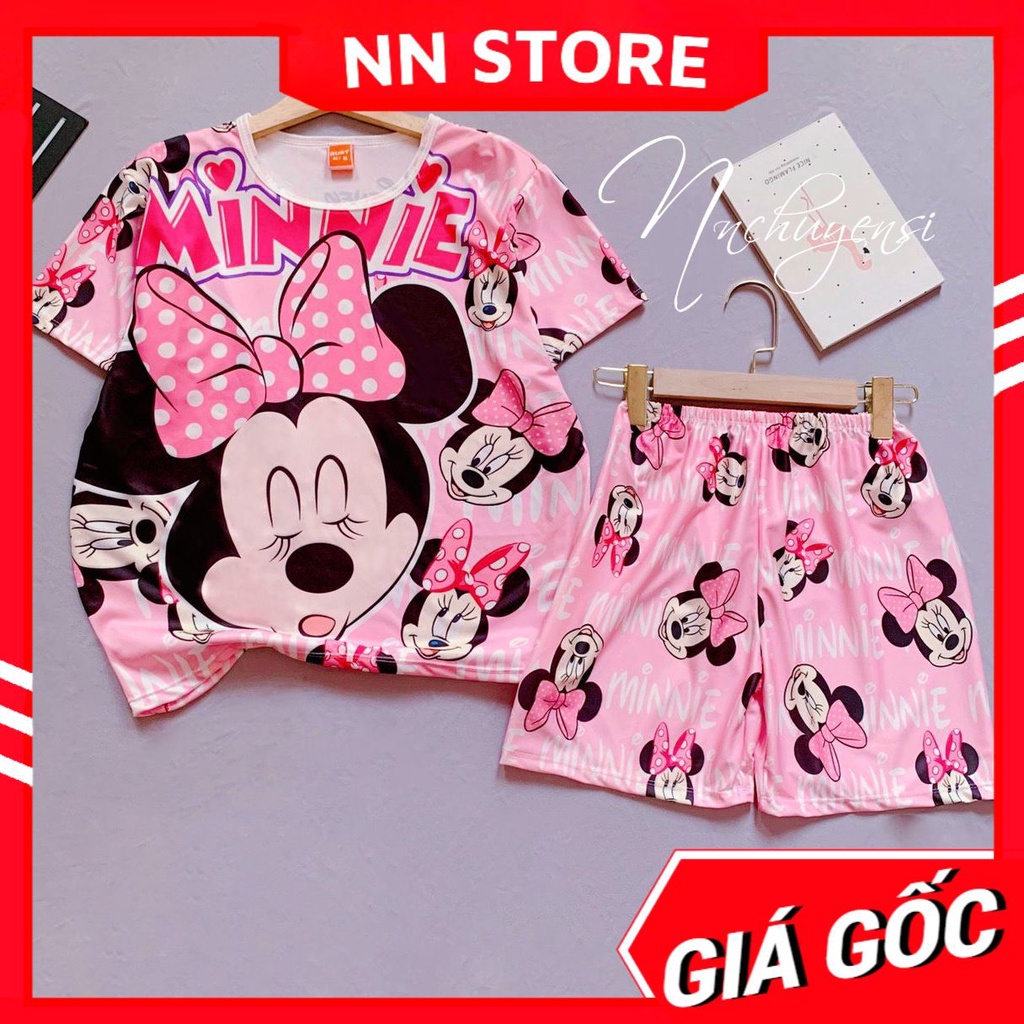 Đồ bộ bé gái chất thun mềm mịn mát size từ 7kg đến 70kg in bò sữa kitty hoạt hình bộ gia đình dễ thương DBRBD FULL SIZE