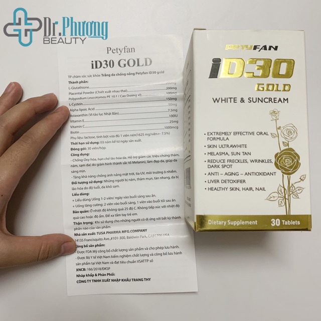 [CHÍNH HÃNG] VIÊN UỐNG TRẮNG DA CHỐNG NẮNG ID30 PETYFAN | BigBuy360 - bigbuy360.vn