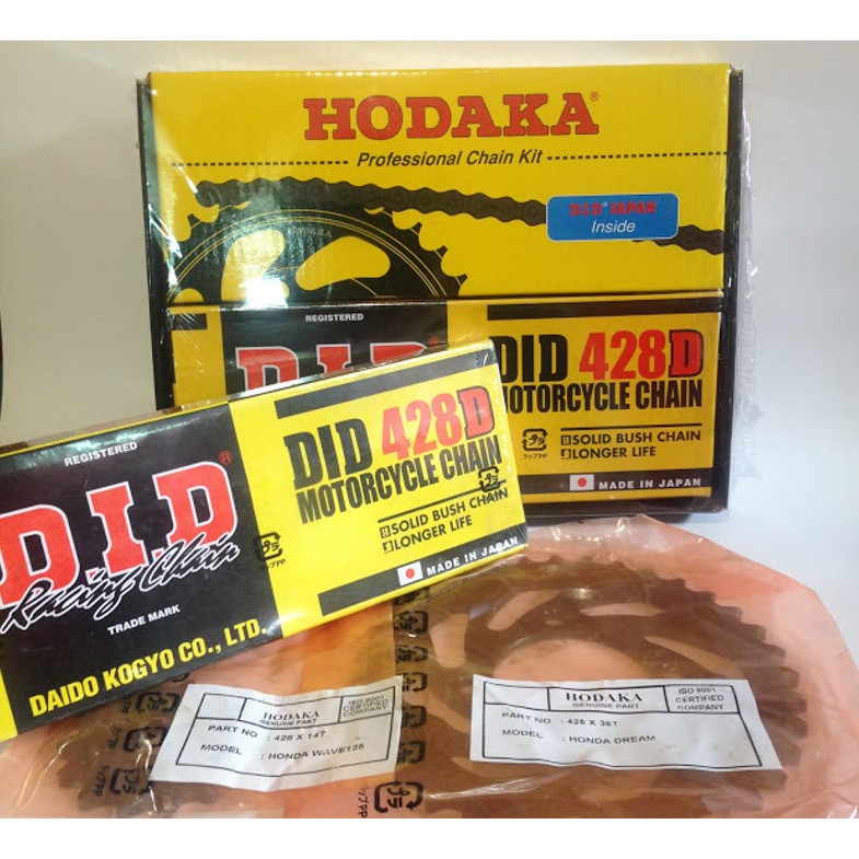 Nhông sên dĩa bộ Hodaka-DID cho xe Honda Wave các đời, Future 125