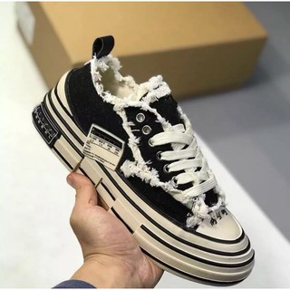 Giày sneaker thể thao nam nữ XVESSEL đế gỗ Style rách phong cách thời trang trẻ đẹp cá tính (bảo hành 6 tháng )